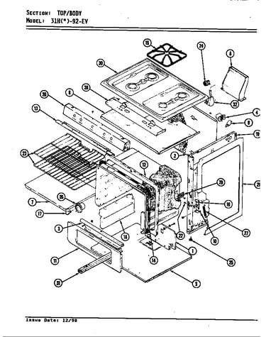 Top assembly/body