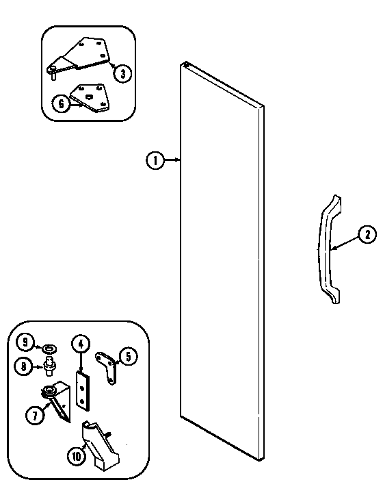 Freezer outer door