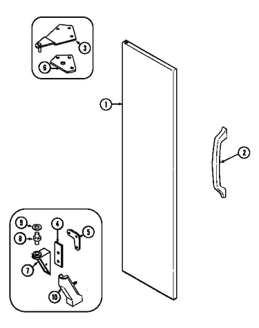 Freezer outer door
