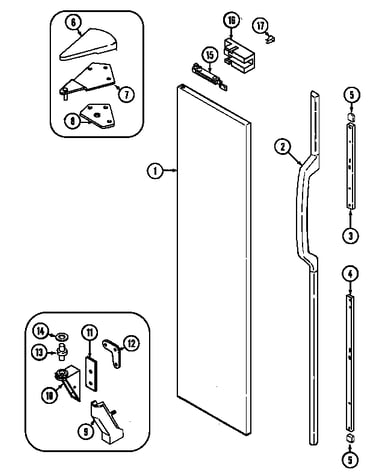 Freezer outer door