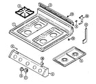 Magic Chef 3468XTW-X top assembly/control panel diagram