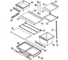 Norge NT198NW shelves & accessories diagram