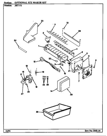Optional ice maker kit