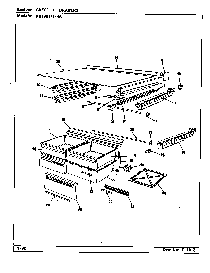 Chest of drawers