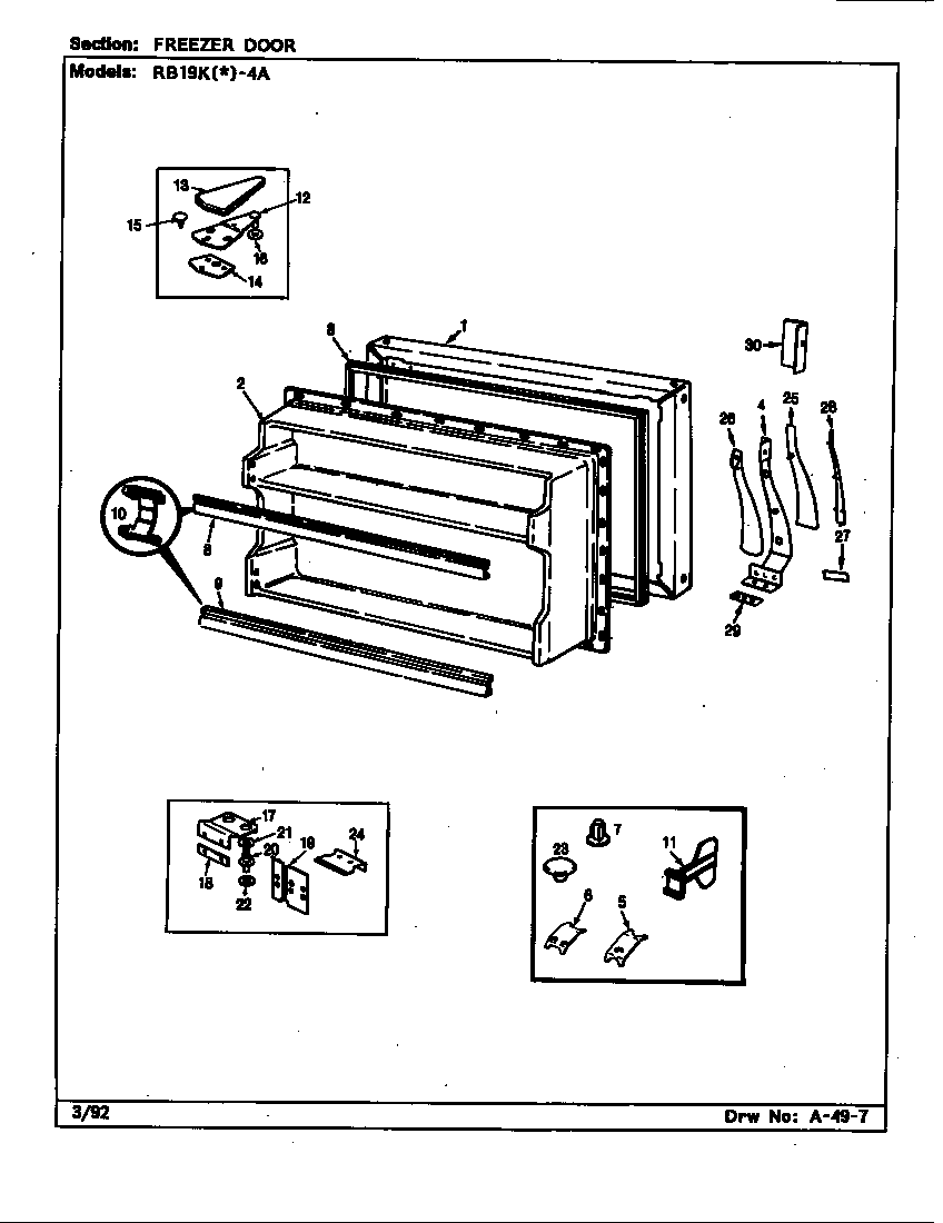 Freezer door