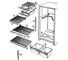 Maytag MX400 shelves & accessories diagram