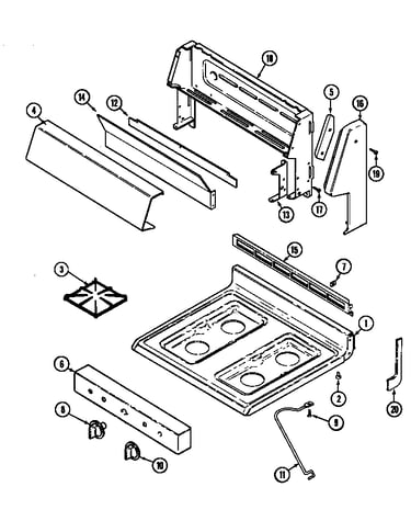 Control panel/top assembly