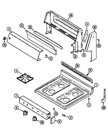 Top assy./control panel