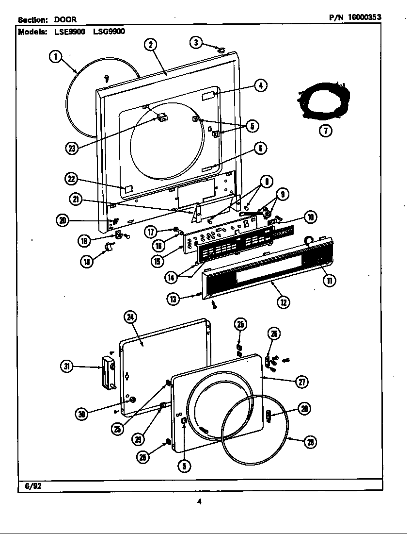 DOOR (LSE9900AFL,AFW)