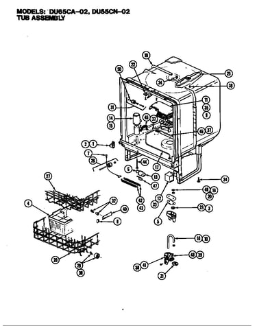 Tub assy. (du65ca-02) (du65ca-01)