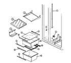Maytag MX411 shelves & accessories diagram