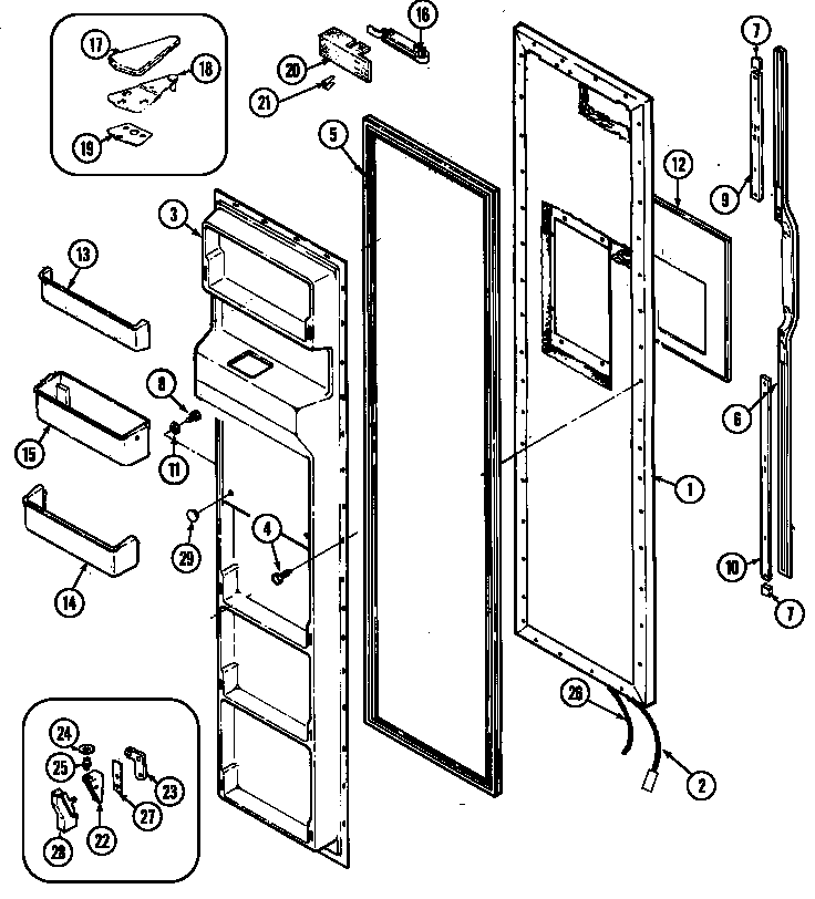 Freezer door