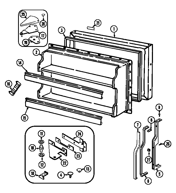 Freezer door