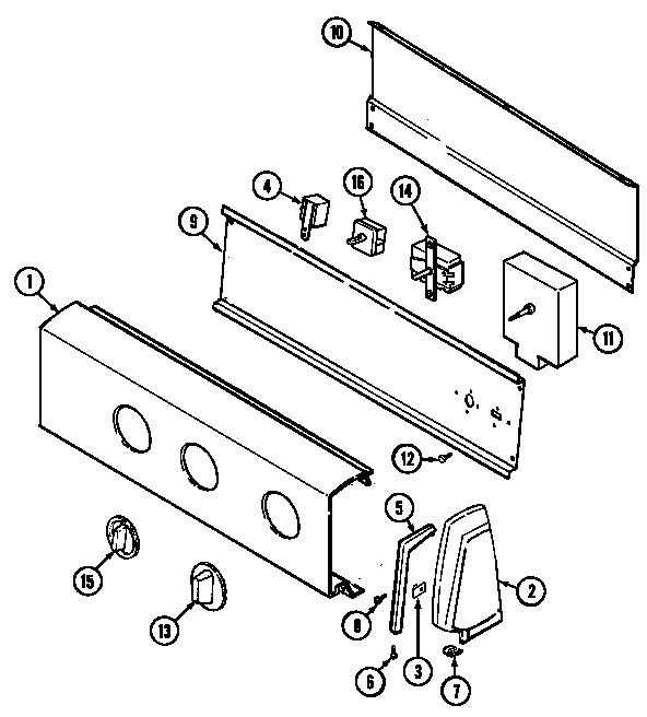 Control panel (dgn204a) (dgn204w)