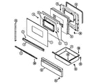 Maytag GM3631XUA door/drawer ("x" models) (gm3631xua) (gm3631xuw) diagram