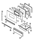 Door/drawer ("x" models) (gm3631xua) (gm3631xuw)