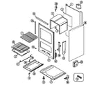 Maytag GV1110PRW body/oven diagram