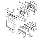 Maytag CRG9700BAW door/drawer (serial prefix 16) diagram