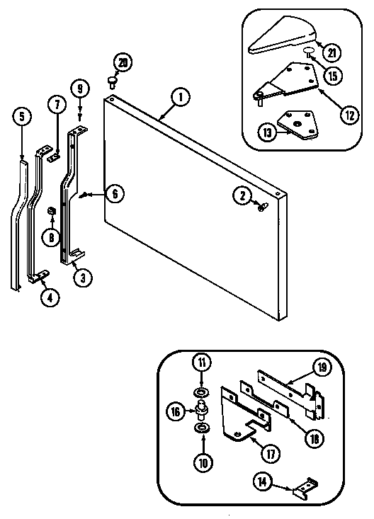 Freezer outer door
