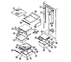 Maytag RSD2000DAM shelves & accessories diagram