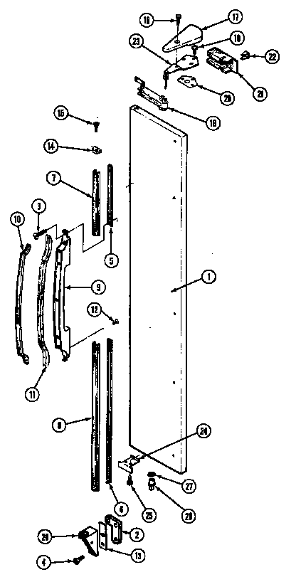 Freezer outer door