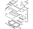 Maytag GT23X83A shelves & accessories diagram