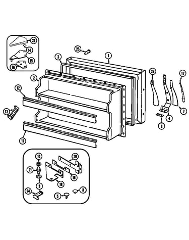Freezer door