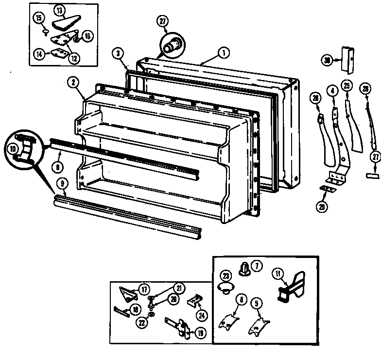 Freezer door