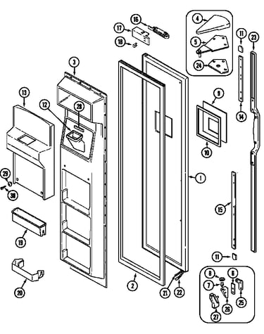 Freezer door