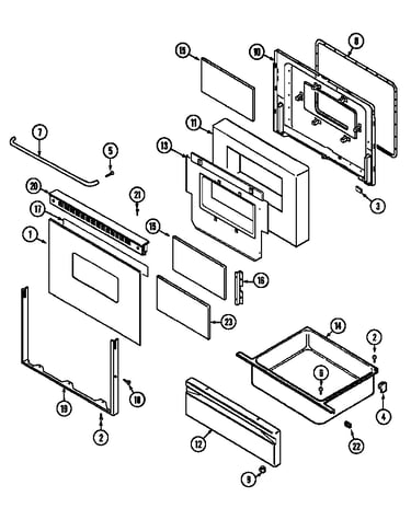Door/drawer (cdl/cdw series 19) (cre8700cdl) (cre8700cdw)