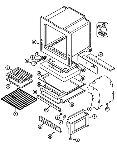 Oven/base (6498vvd) (6498vvv)
