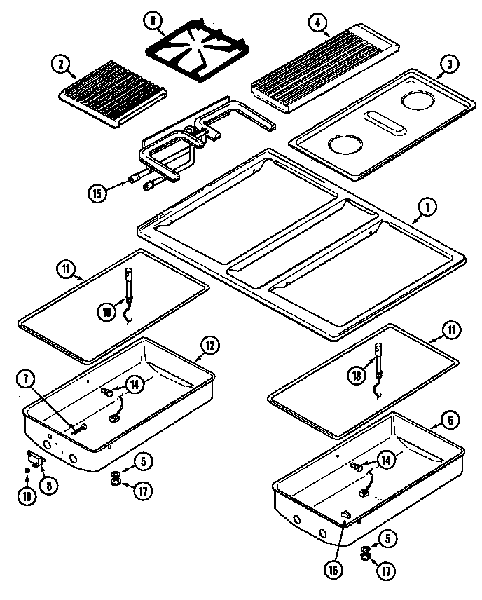 Top assembly (cvg4280b) (cvg4280s) (cvg4280w)