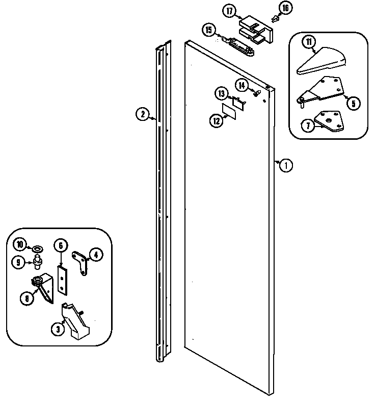 Fresh food outer door