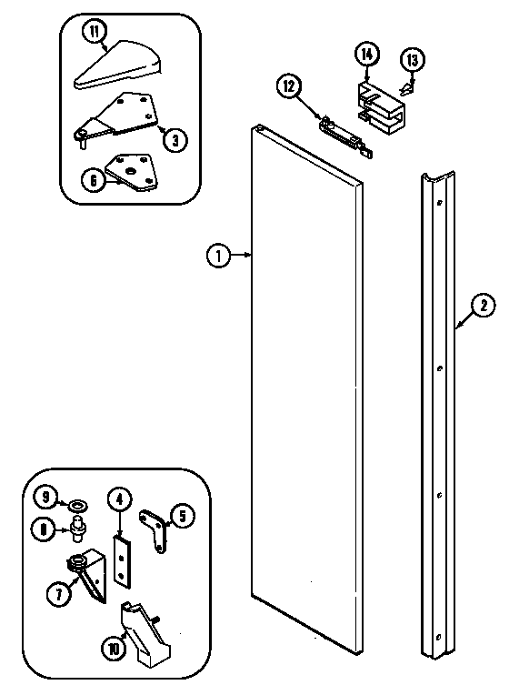 Freezer outer door