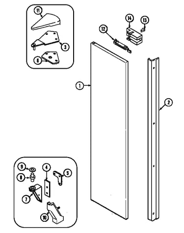 Freezer outer door