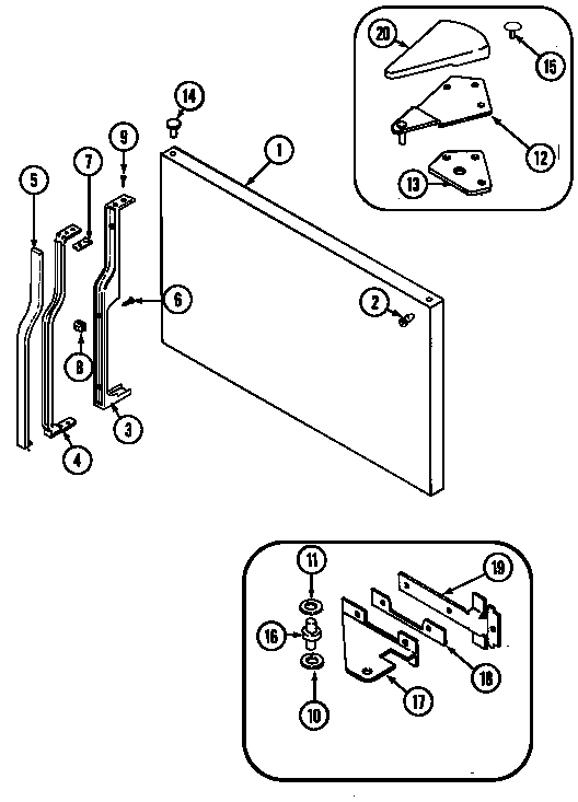 Freezer outer door