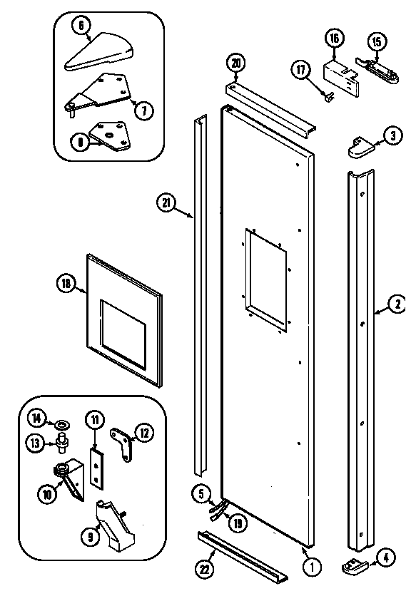 Freezer outer door