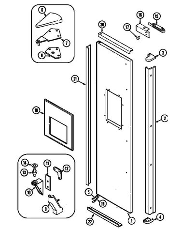 Freezer outer door