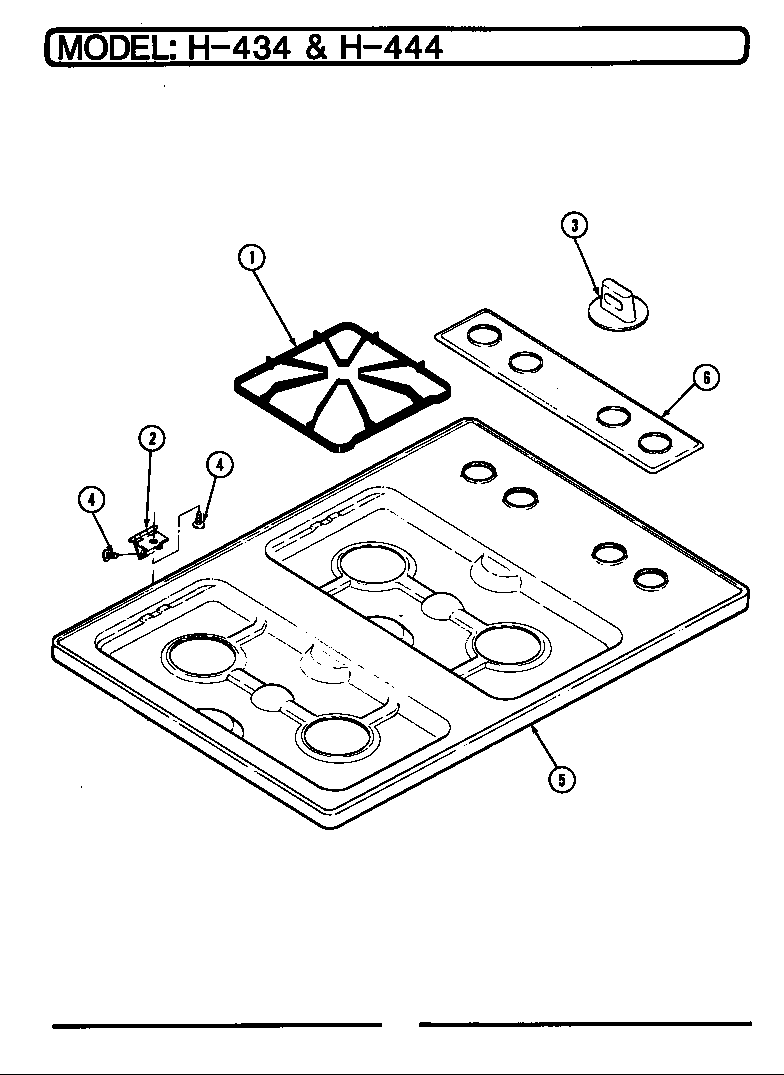 TOP ASSEMBLY (CH4-34A9) (CH4-34W9) (CH4-44A9) (CH4-44W9)