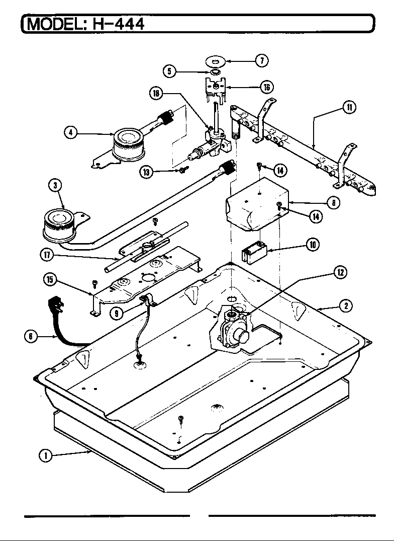 Burner assembly (ch4-44*9) (ch4-44a9) (ch4-44w9)