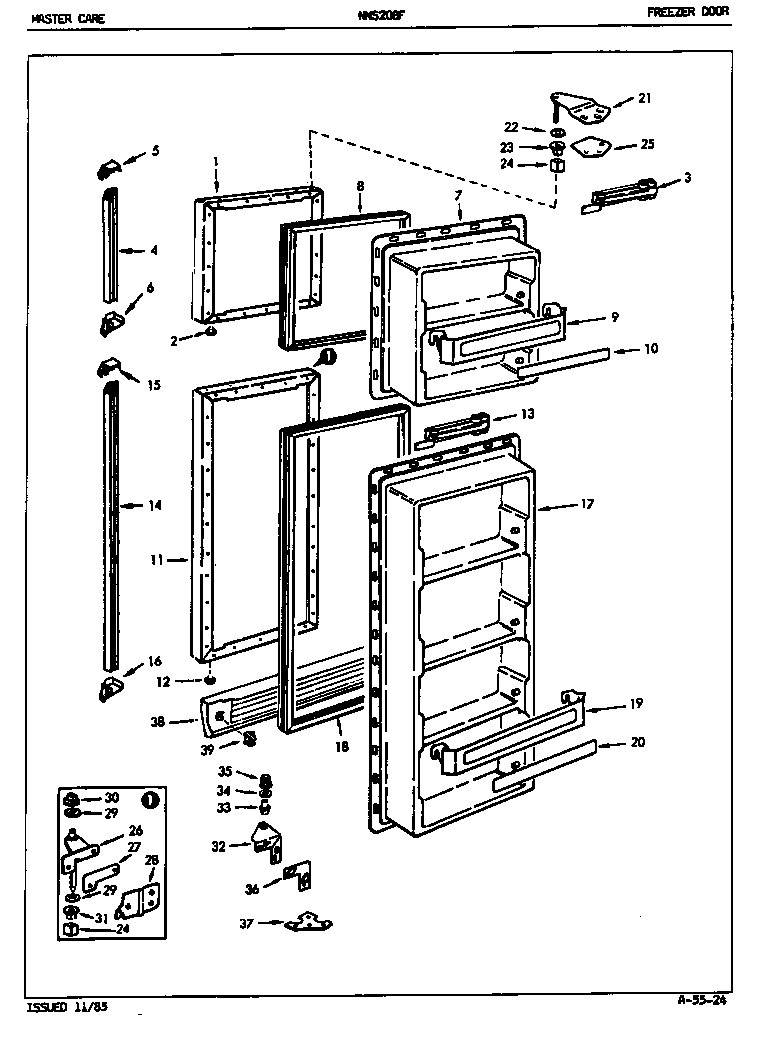 Freezer door