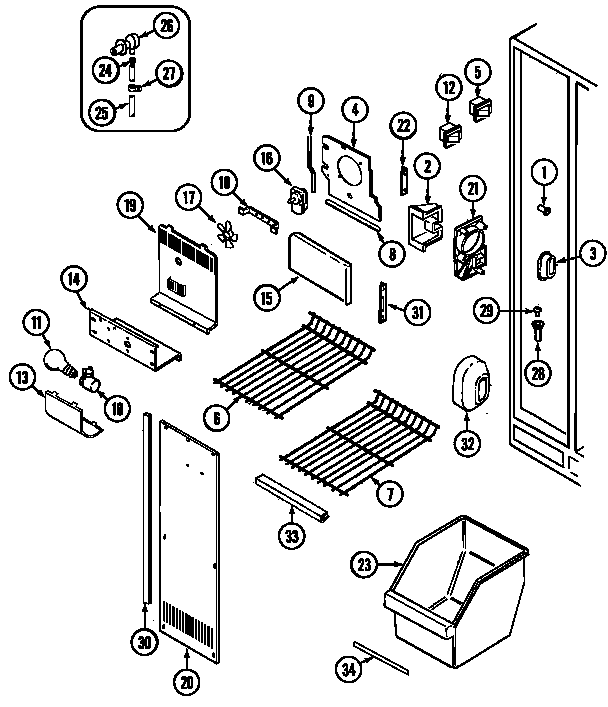 FREEZER COMPARTMENT (GS20B4D3EV)