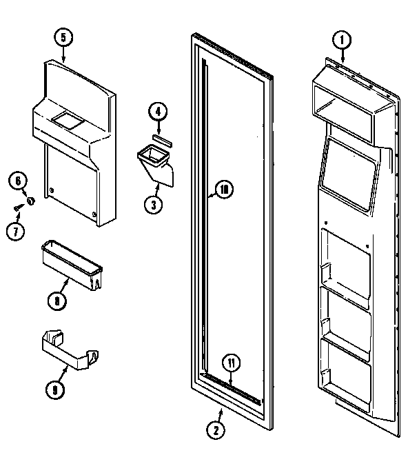 FREEZER INNER DOOR (GS20B4D3EV)