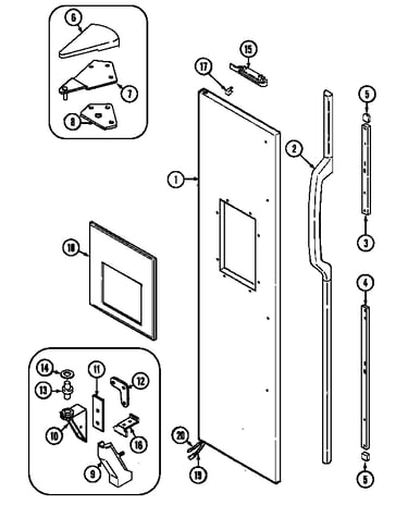 Freezer outer door