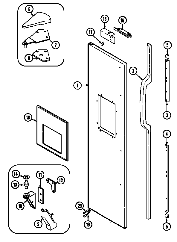 Freezer outer door