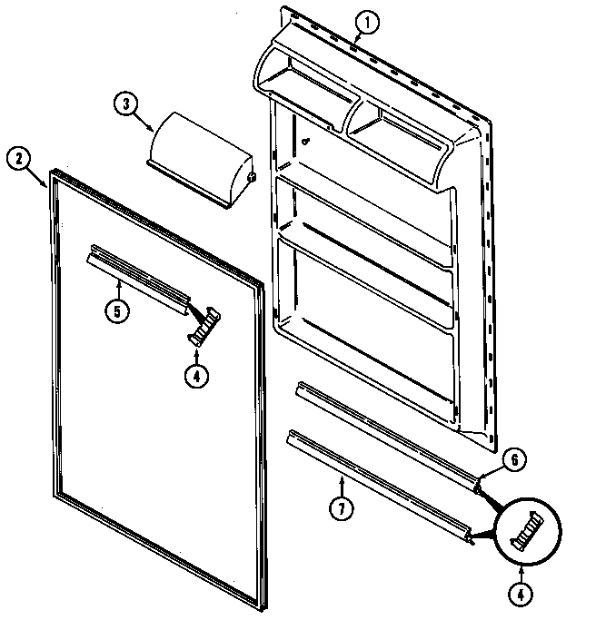 Fresh food inner door