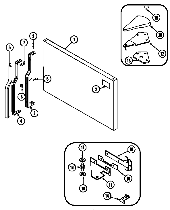 Freezer outer door