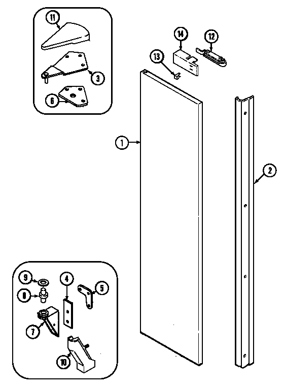 Freezer outer door