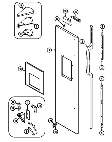 Freezer outer door