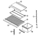 Maytag GT17X8FA shelves & accessories diagram